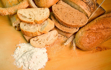 bread bakery wheat bagel food background