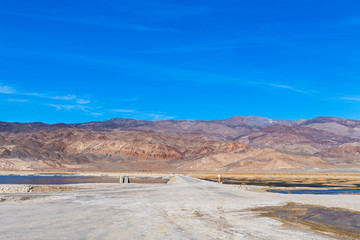 Service road through the Owens Lake Project, California, USA