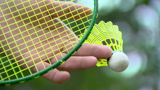  sports game badminton, racket and valan