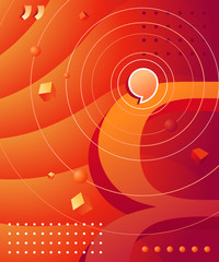 Gradient abstract composition with bright color. Modern graphic elements. Template for background, banner, poster, flyer or presentation. Vector graphic.