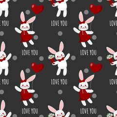 Obraz premium Valentine's Day seamless pattern.