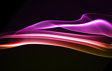 Abstract Purple Curves