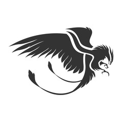 Simple Vector illustration of phoenix. silhoutte vector