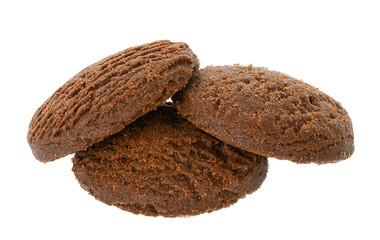 chocolate cookie isolated on white background