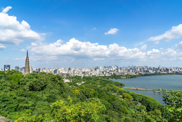 landsacape of west lake in hangzhou china