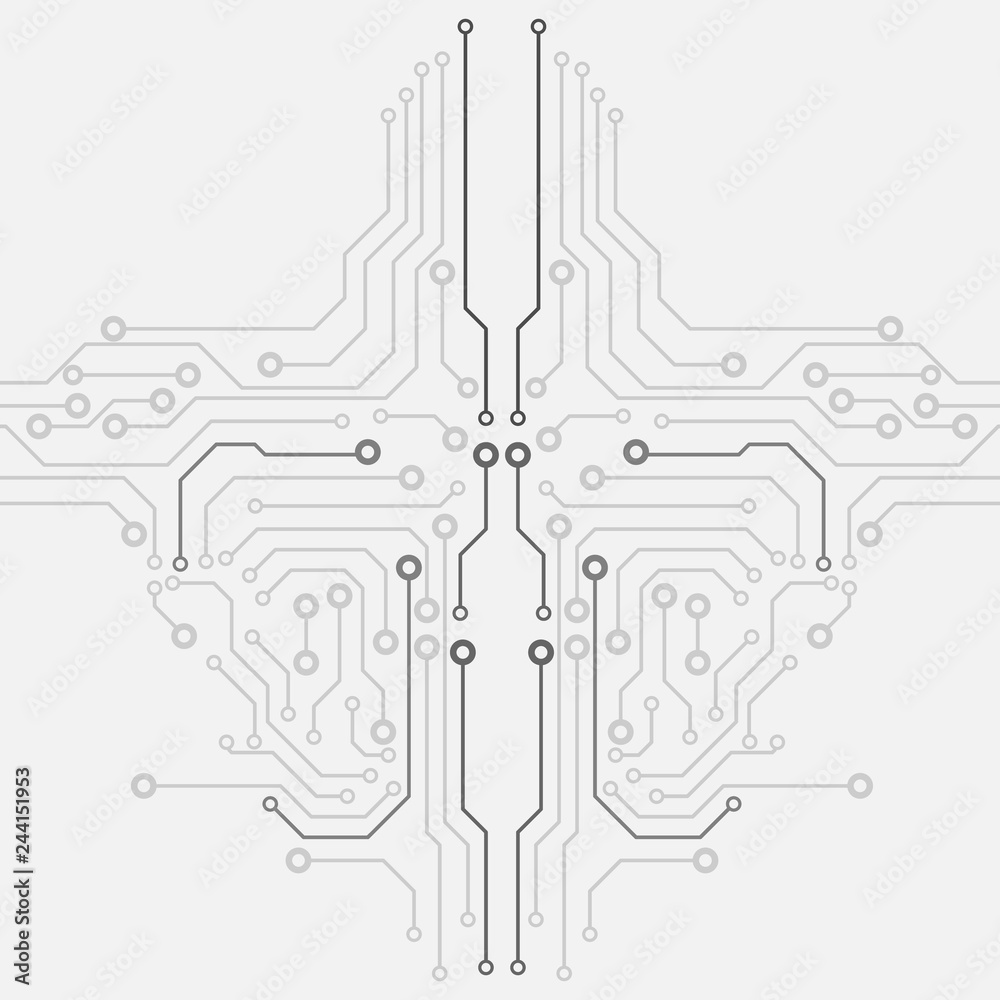 Poster Circuit board futuristic trace processor unit texture illustration design. Electronic line communication technology system background.