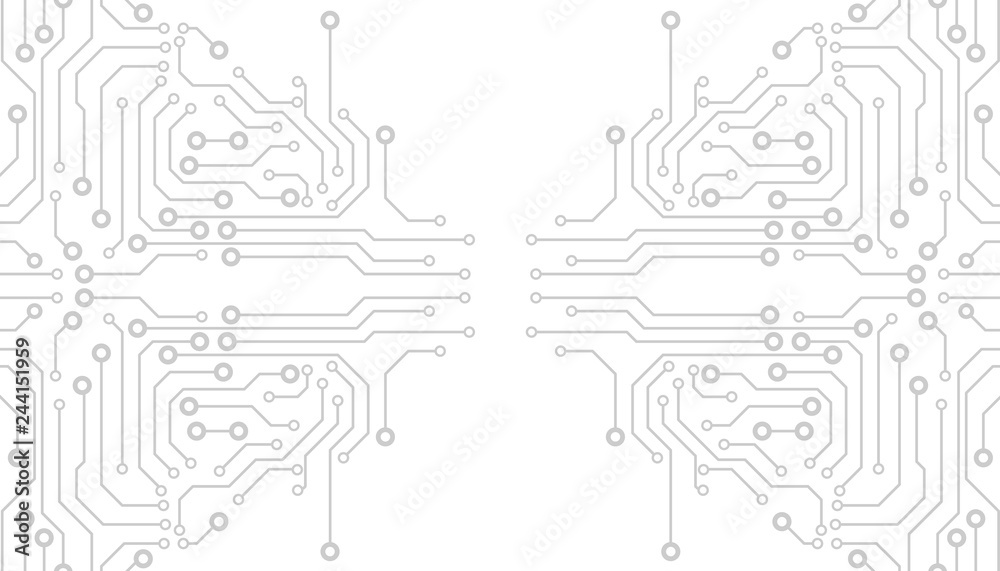 Poster Circuit board futuristic trace processor unit texture illustration design. Electronic line communication technology system background.
