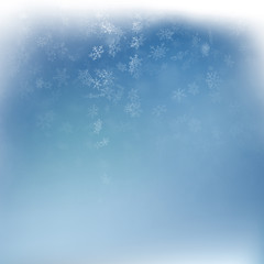 Winter background with snowflakes. Holiday merry Christmas and happy New Year design. EPS 10