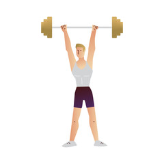 Fototapeta na wymiar Gym and Fitness vector illustration. Modern flat design concept on isolated background for website or print advertising. 