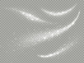 Overlay effect magic glowing trace sparkle wave of glitter star dust. EPS 10