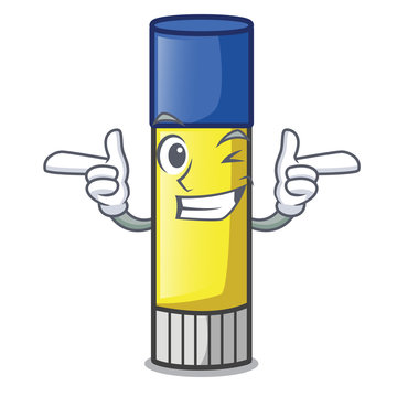 Wink glue the stick above character table