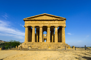 Temple of Concordia at Valle dei Templi (Valley of the Temples) is one of the best preserved greek Doric temples in the world, Agrigento, Sicily, Italy