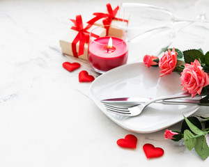 Table setting  for lovers