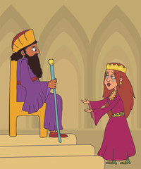 book of Esther cartoon illustration