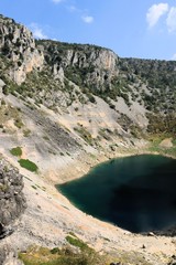 the blue lake in Imotski, Croatia