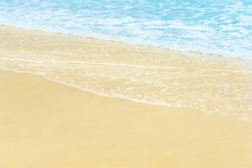 Beach and blue ocean background