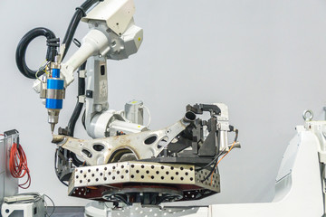 robot arm in factory