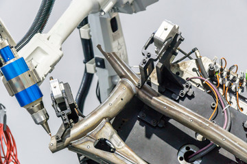 robot arm in factory