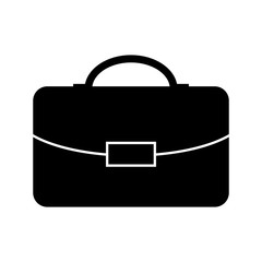 Office bag monochrome icon with EPS 10 - jpeg format, simple and trendy flat style isolated on white background - vector