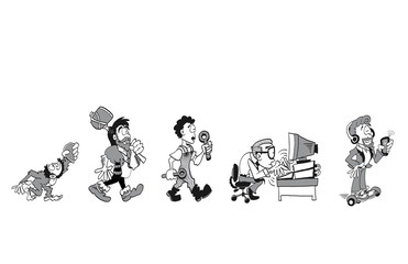 The evolution of work in black and white