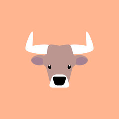 bull muzzle simple icon