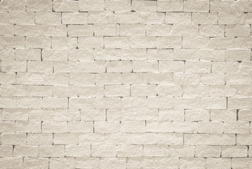 Brick wall pattern texture background painted in light cream beige color