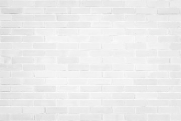 Naklejka premium Brick wall texture pattern background in natural light white grey