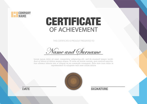 Certificate template