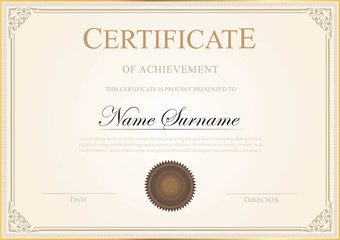 Certificate template vintage