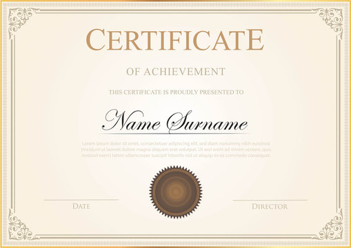 Certificate template vintage
