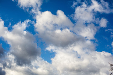Clouds on the blue sky