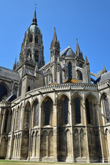 Fototapeta na wymiar Chevet de la cathédrale de Bayeux, France