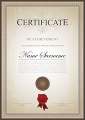 Antique certificate template