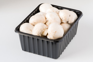 mushrooms in a box