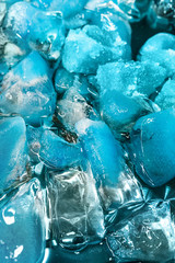 blue ice and water background