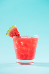 Fresh watermelon cocktail in a glass