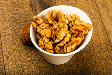 Opened walnuts