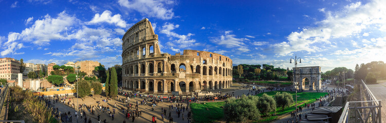 Fototapeta na wymiar Colosseum in Rome, Italy, panorama