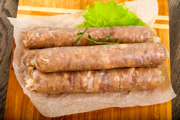 Natural sausages for grill