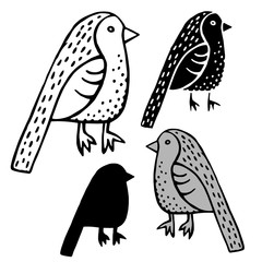 Vector design with stylized birds.