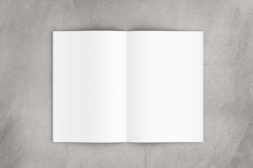 Mock up of an open magazine - 3d rendering