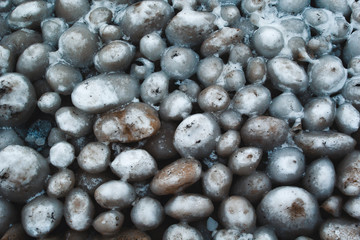 ice stones by the river