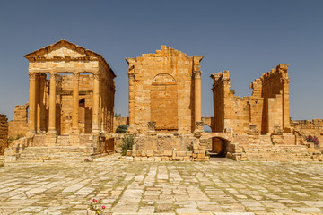 Fototapeta na wymiar Ruins of the ancient Sufetula town, modern Sbeitla, Tunisia