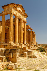Obraz premium Ruins of the ancient Sufetula town, modern Sbeitla, Tunisia