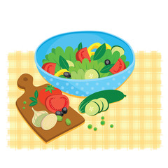 Cut vegetable and fruit set