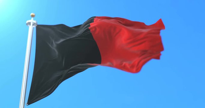 Flag of the italian autonomous region of Aosta Valley, Italy. Loop