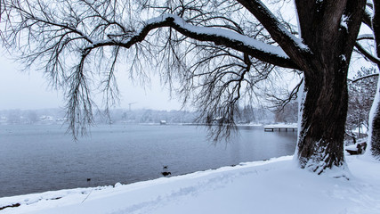Herrsching am Ammersee im Schnee