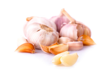 Garlic isolated on white background
