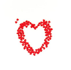 Red heart background.Valentine's day concept. Copy space