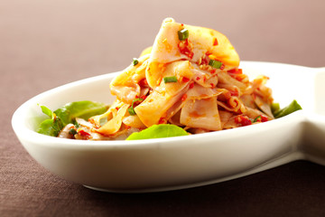 Delicious Chinese cuisine, salad dish, goose sausage